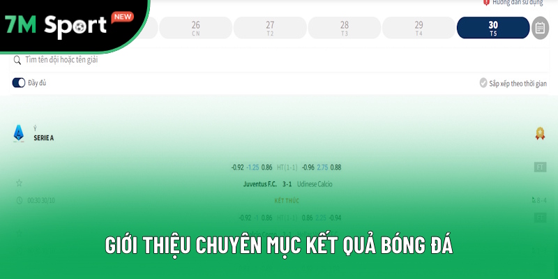 Giới thiệu chi tiết mục kết quả bóng đá Giới thiệu chi tiết mục kết quả bóng đá